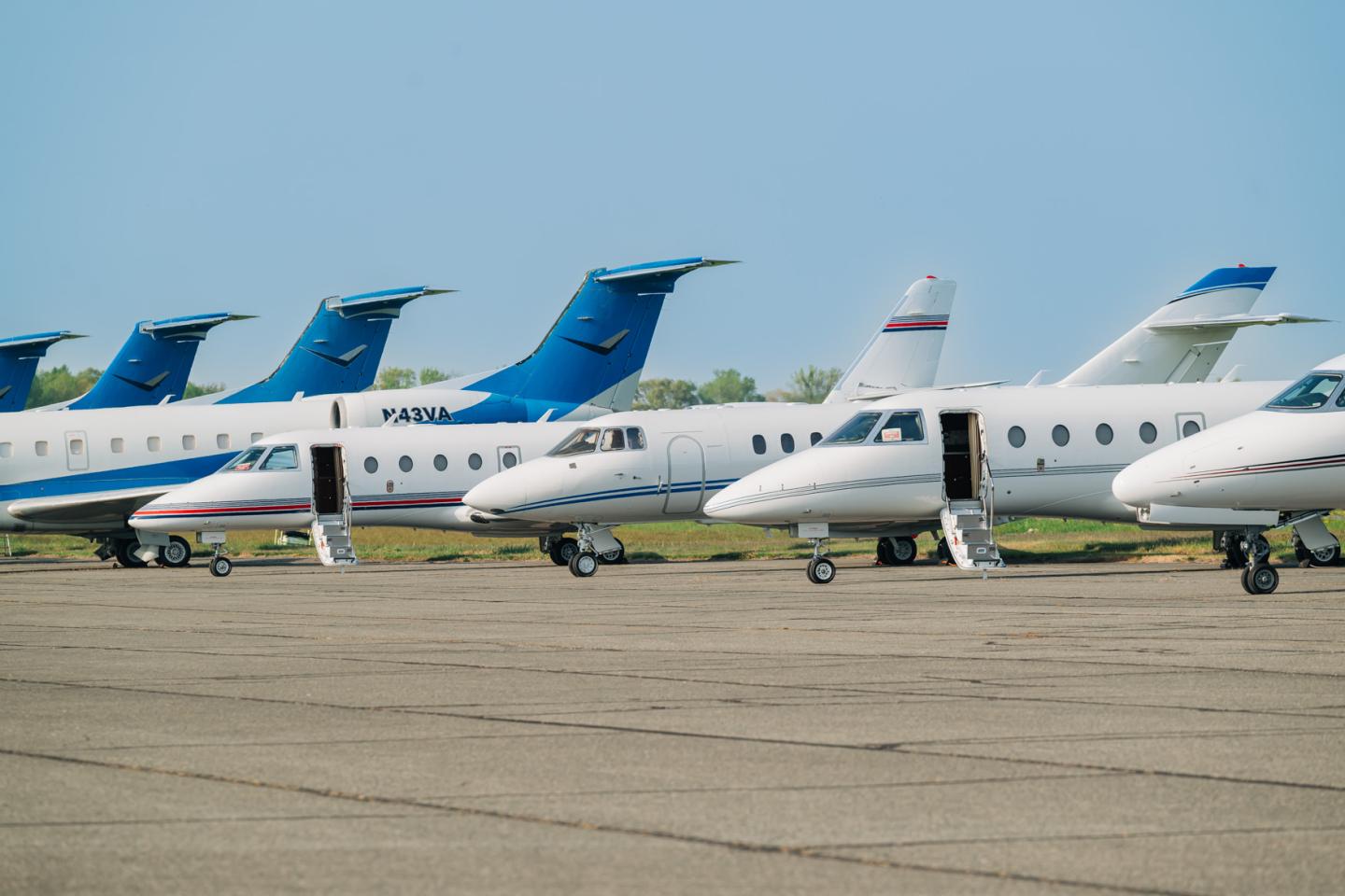 Civil Air Terminal offers ample space for jets along with an overflow area for additional jet parking